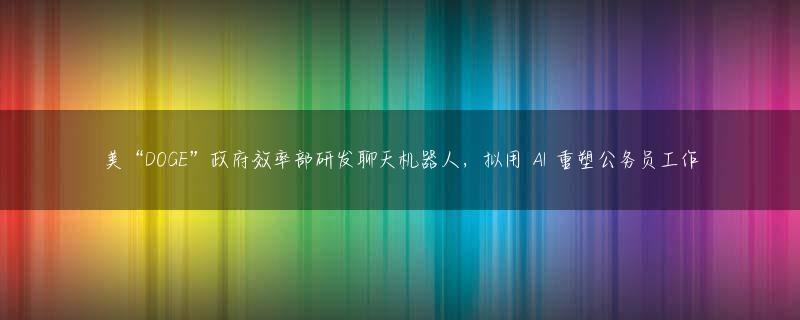 美“DOGE”政府效率部研发聊天机器人，拟用 AI 重塑公务员工作