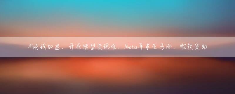 AI烧钱加速、开源模型变现难，Meta寻求亚马逊、微软资助